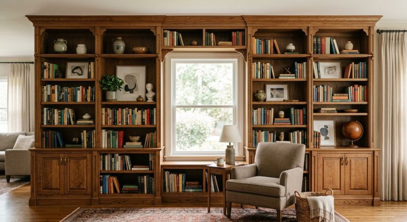 Custom Bookcase Installation in Raleigh, NC