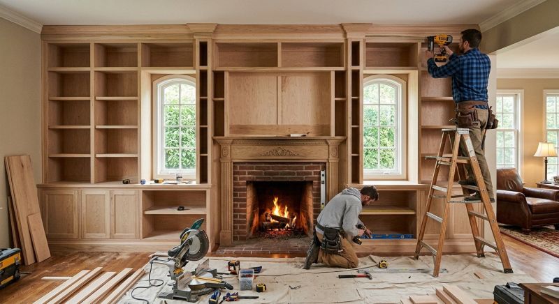 Built In Bookcase Installation in Alexandria, VA